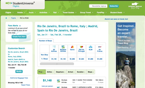 site Student Universe passagens mais baratas para estudantes site Student Universe passagens mais baratas para estudantes